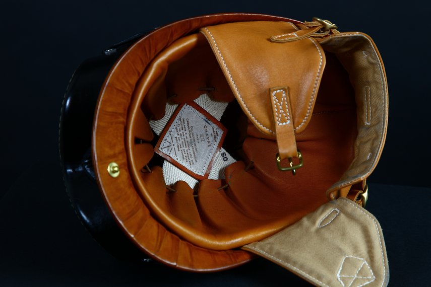 Chapal Vintage Racing Helmet Leder